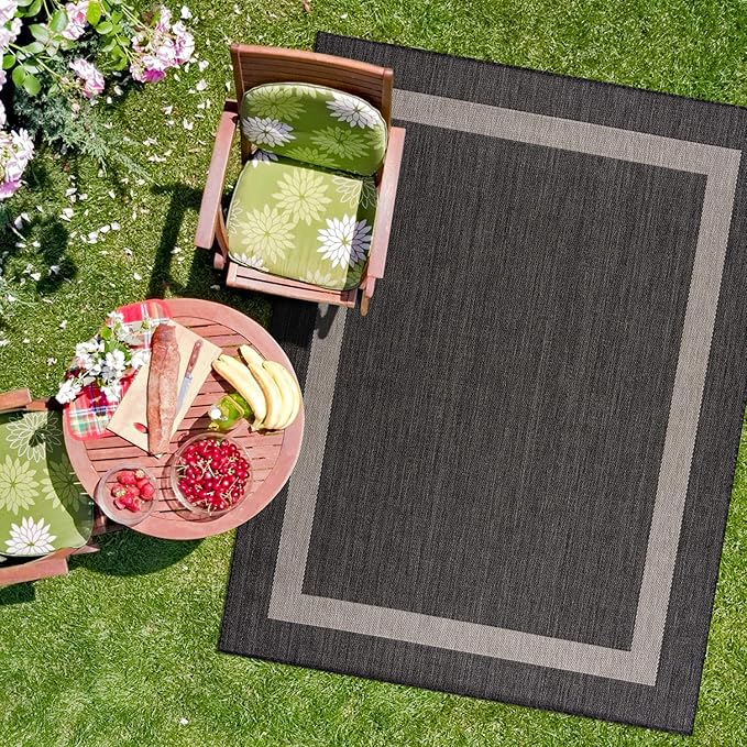 CAMILSON Outdoor Rug 5x7, Modern Outside Rugs - Image 7
