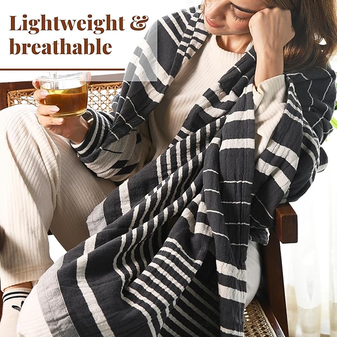 Folkulture Throw Blanket for Couch 50" x 60" |100% Recycled Cotton Couch - Image 4