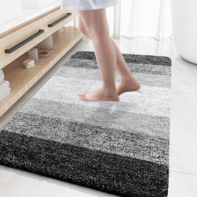 OLANLY Bathroom Rugs Mat 59x35, Extra Soft Absorbent Microfiber Bath Rugs by OLANLY