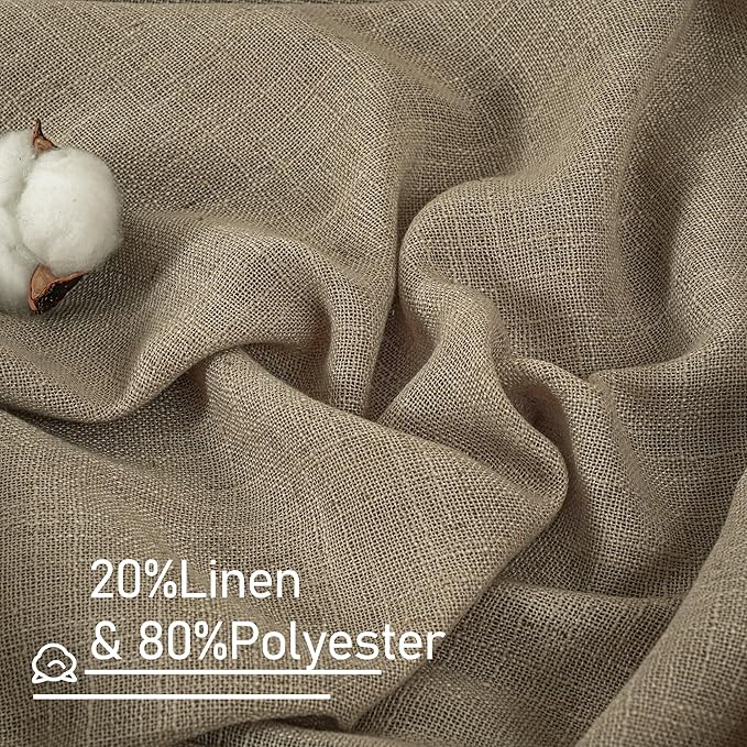 LAMIT 36 Inch Length Linen Curtains - Image 2