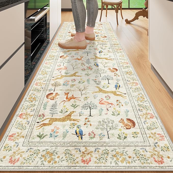 DUKINO 2x6 Rug for Hallway, Washable Kitchen Runner Rug by DUKINO