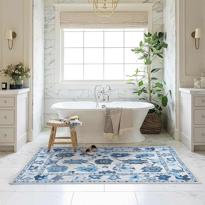 Fame Living Navy Blue Oushak Rug, Area Rugs - Image 9