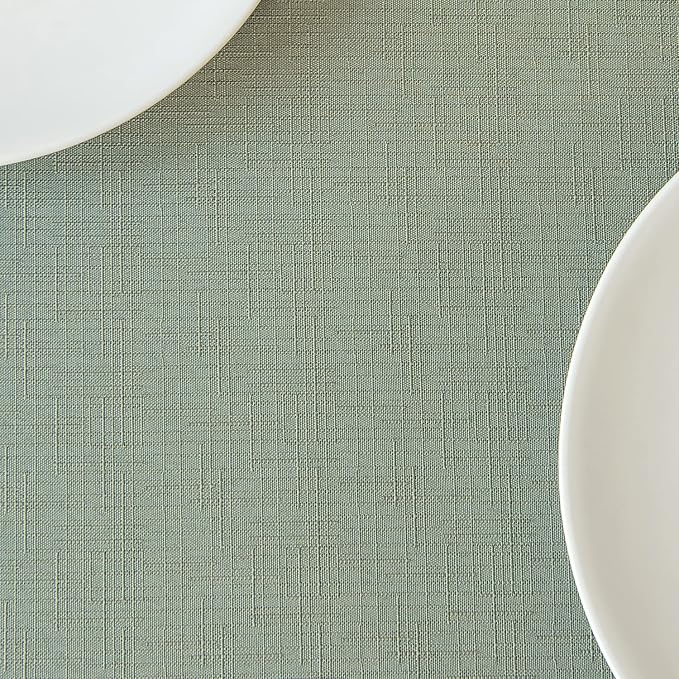 maxmill Faux Linen Textured Rectangle Tablecloth Water Resistant Wrinkle Free - Image 9