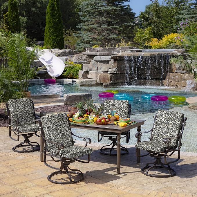 Arden Outdoor Midback Chair Cushion, 18 x 16.5, Rain-Proof, Fade Resistant - Image 3