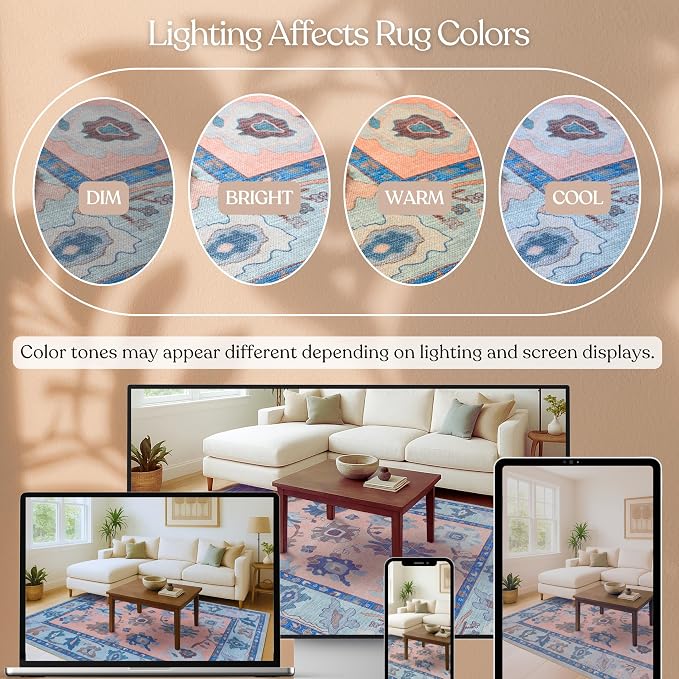 Fame Living Modern Oushak Rug, Large Area Rugs - Image 7