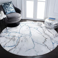 SAFAVIEH Craft Collection 10' Round Ivory Grey/Blue CFT877M Modern Abstract by SAFAVIEH