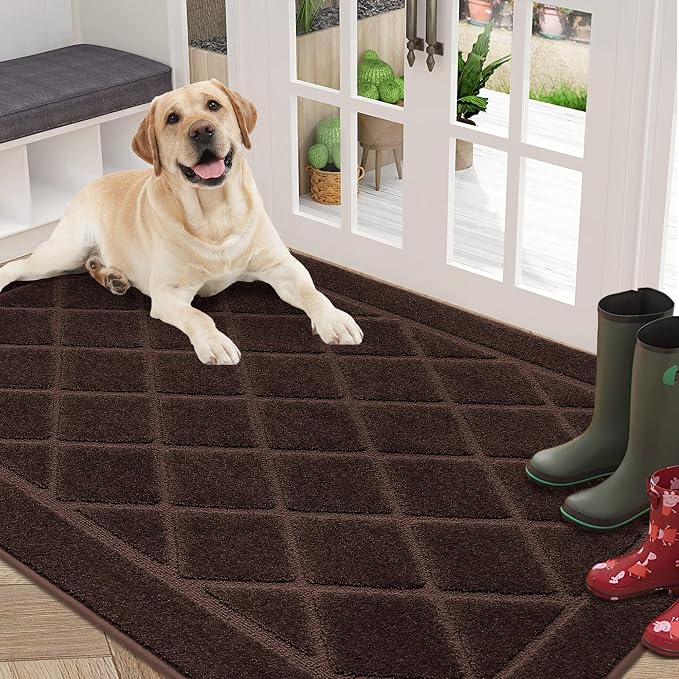 BEQHAUSE Dirt Trapper Door Mat 36" x 60", Doormat Non-Slip Entryway Rugs by BEQHAUSE