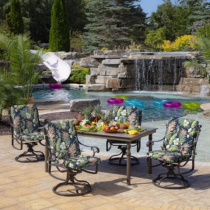 Arden Outdoor Dining Chair Cushion, 2 Pack, 20 x 20, Rain-Proof, Fade Resistant - Image 7
