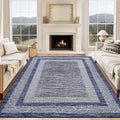 GarveeHome 8x10 Large Washable Area Rug Modern Bordered Rug Distressed by GarveeHome