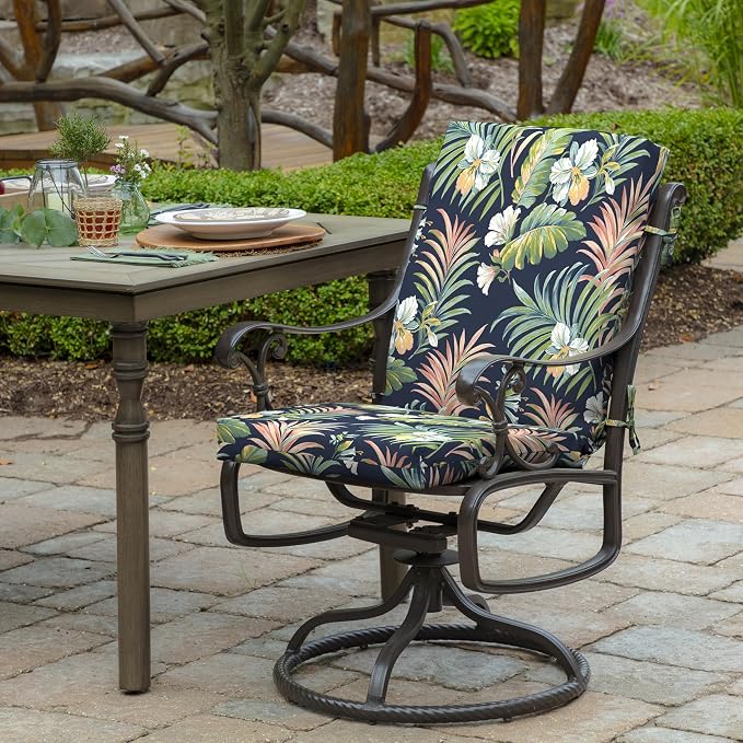 Arden Outdoor Midback Chair Cushion, 18 x 16.5, Rain-Proof, Fade Resistant - Image 2