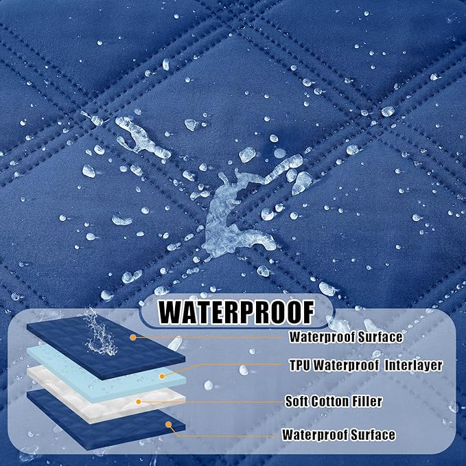 Smiry Waterproof Dog Bed Cover Blanket 52x82, Soft Reversible Pet Blanket - Image 2