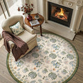 jinchan Elora 5ft Floral Round Rug by JINCHAN