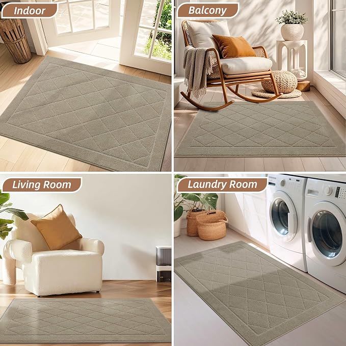 BEQHAUSE Dirt Trapper Door Mat 36" x 60", Doormat Non-Slip Entryway Rugs - Image 8