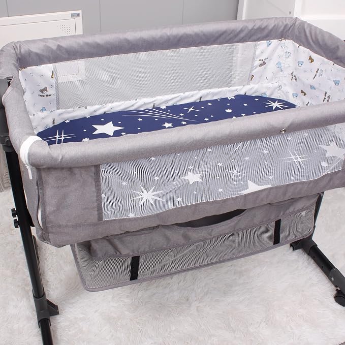 Belsden Pack of 3 Fitted Bassinet Sheet Set, Flexible Fit Various Bassinet - Image 3