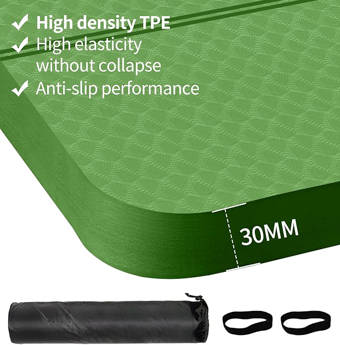 nuveti Large Exercise Mat - 15mm/20mm/30mm Thick Yoga Mat | Workout Mat - Image 2