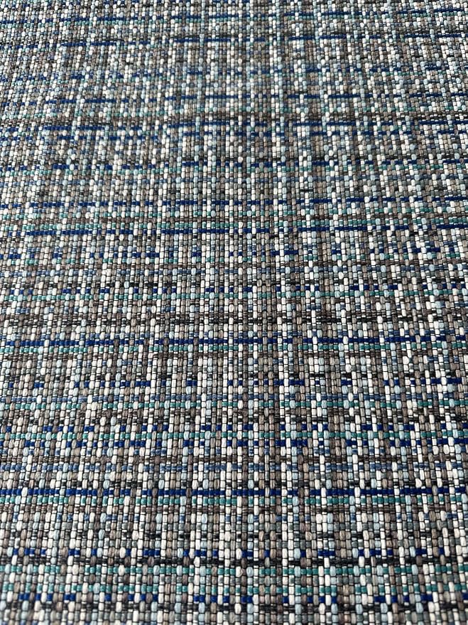 OctoRose 3 Side Zipper Upholstery Thick Linen Tweed Blue/Grey, Twin Size Futon - Image 4