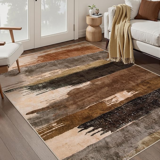 Ciicool Abstract Area Rug Indoor, 3x5 Washable Entryway Rug, Modern Soft Throw by CIICOOLHomeDeco