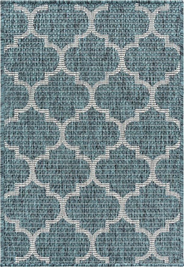 Unique Loom Outdoor Trellis Collection Area Rug - Image 2