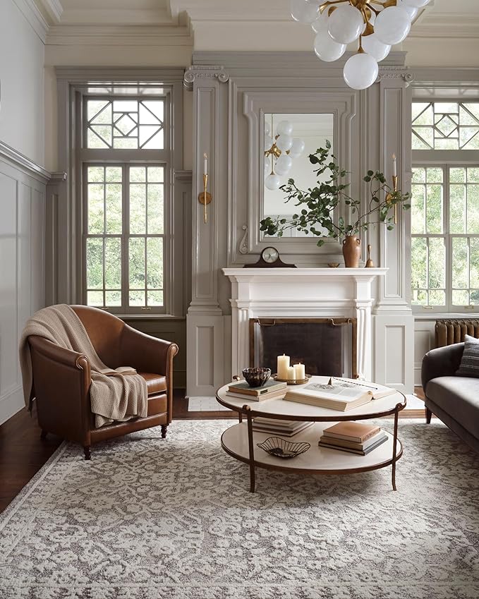 Loloi Magnolia Home by Joanna Gaines Gigi Collection GIG-01 Grey/Ivory 5'-3" x by Loloi