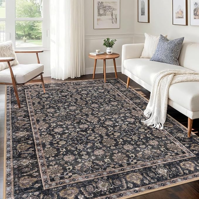 KUTA 5x7 Area Rugs, Vintage Washable Rugs by KUTA