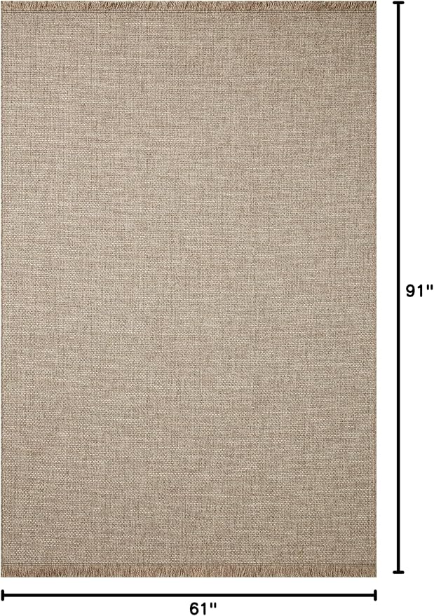 Loloi Dawn Collection Indoor/Outdoor DAW-04 Coffee 5'-1" x 7'-7" Area Rug - Image 2