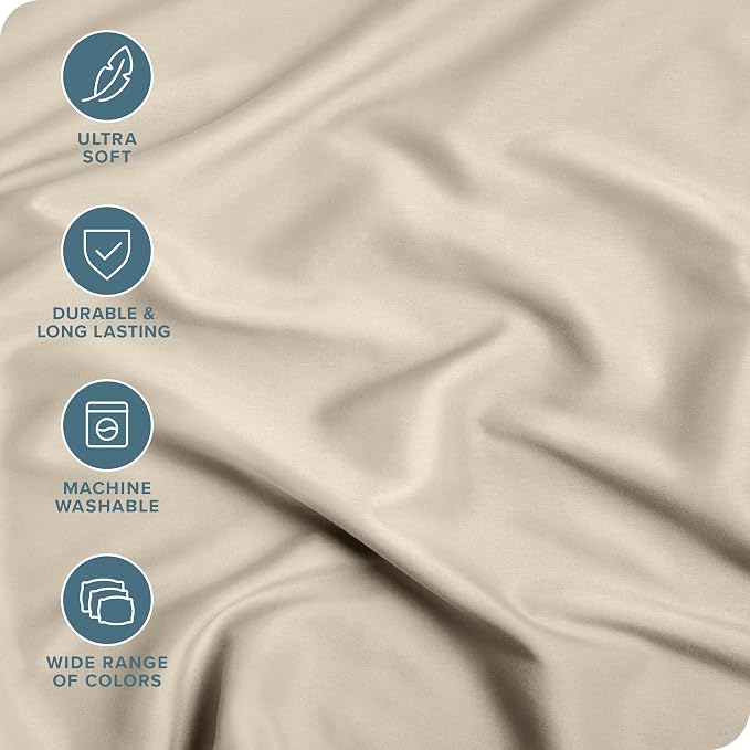 Bare Home 2-Pack Fitted Bottom Sheets King - Image 2