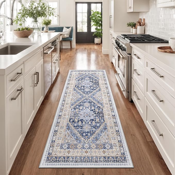 zesthome 2x6 Runner Rug for Hallways, Machine Washable Rug, Non Slip Vintage - Image 2