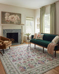 Loloi Rifle Paper Co. Rosa Collection RSA-01 Ivory 2'-6" x 9'-6" Runner Rug by Loloi