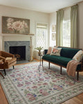 Loloi Rifle Paper Co. Rosa Collection RSA-01 Ivory 3'-9" x 5'-6" Accent Rug by Loloi
