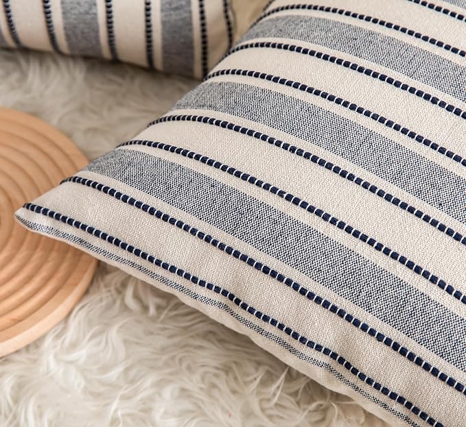 Decorative Boho Throw Pillow Covers, Farmhouse Textured Pillow Case, 20 x 20 - Image 6