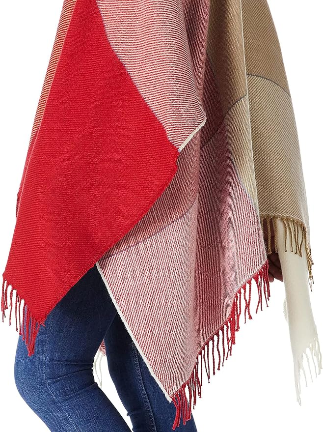 Breezy Lane Women's Shawl Wraps Warm Poncho Ruana Wrap Cardigan - Image 4