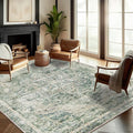 Washable Area Rug 10'x14' Boho Design Non-Shedding Easy Care Ideal by CHAMPLANT