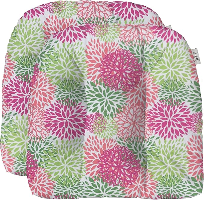 RSH DECOR: Tufted U-Shape Wicker Seat Cushions Set of 2 | 19” x 19” | by RSHDECOR