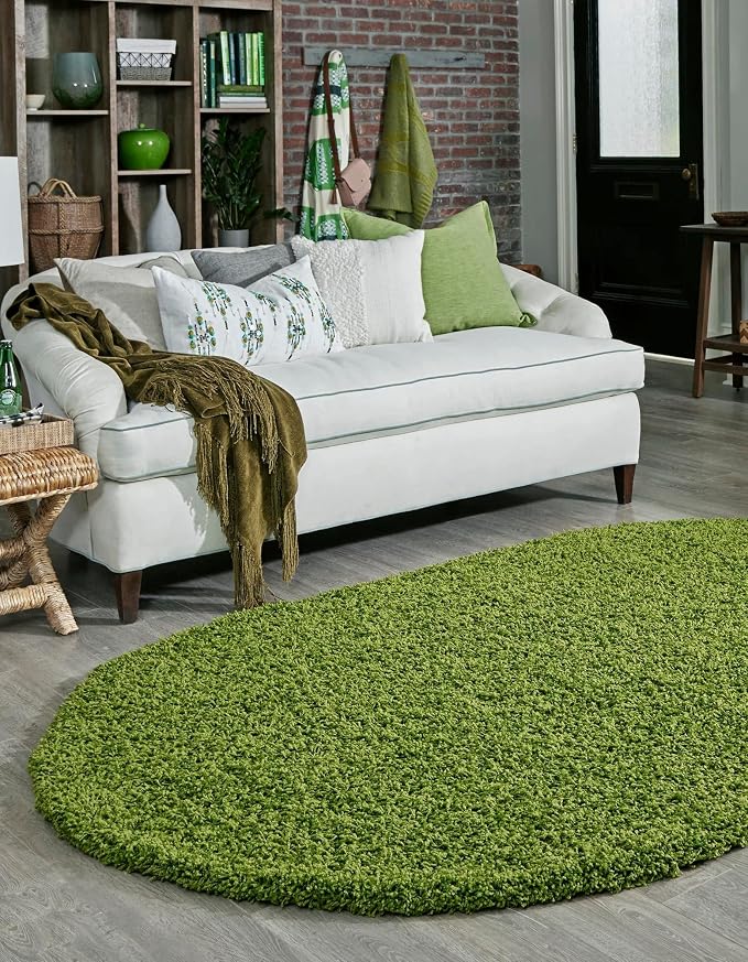 Unique Loom Solid Shag Collection Area Rug - Image 3