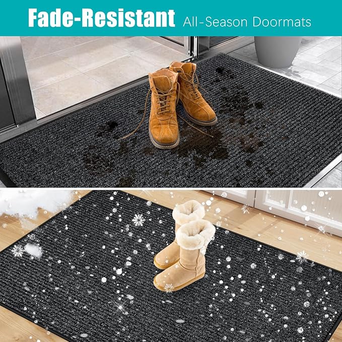 Azadx 3'x5' Front Door Mat Heavy Duty Indoor Outdoor Door Mat Non-Slip Backing - Image 5