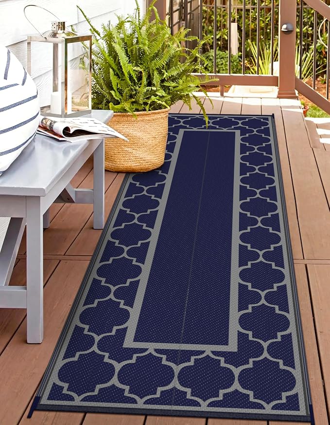 GENIMO 2.5 ' x 8 ' Outdoor Rug for Porch Patio Clearance, Waterproof Indoor by GENIMO