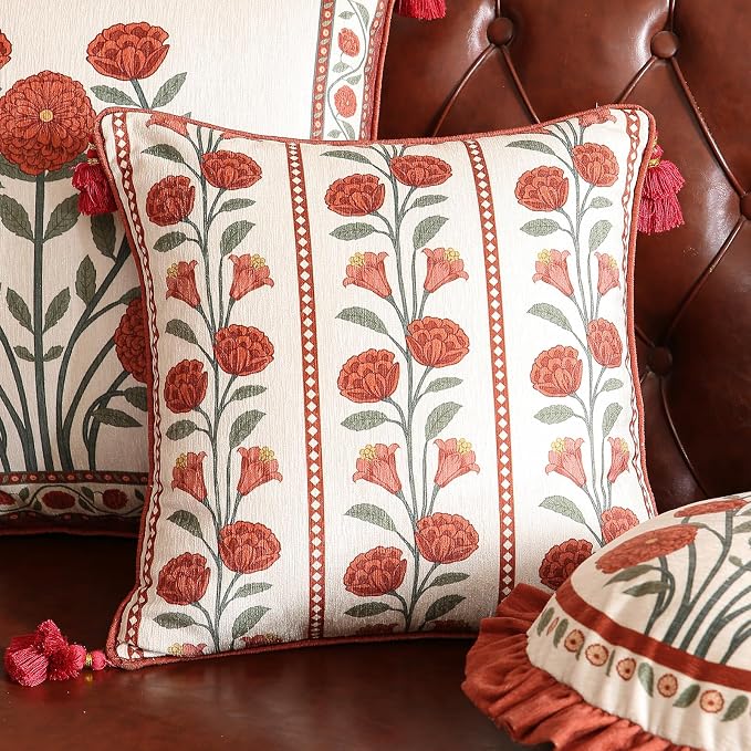 Vintage Square Throw Pillow Covers, Decoration Pillows Cushion Covers - Image 2