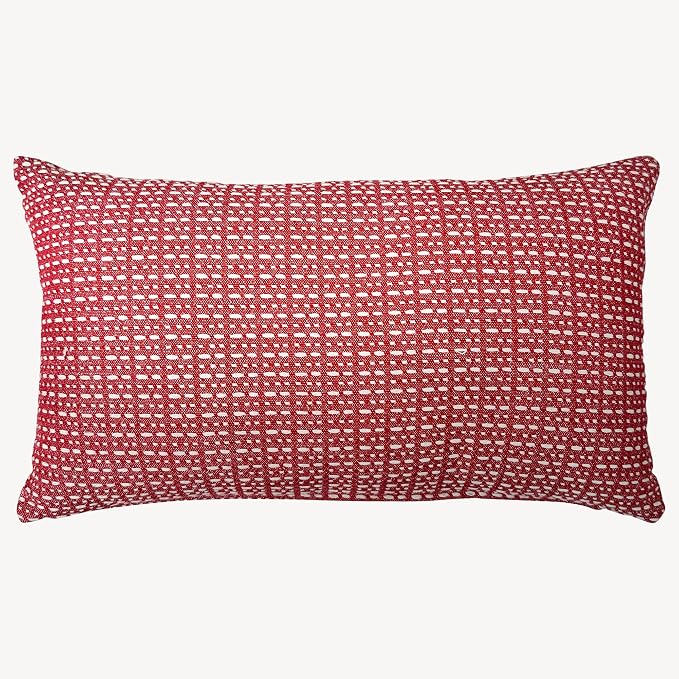 SanVia Sangria Premium Lumbar Cotton Throw Pillow Covers, 12 x 20 Inches by SanVia