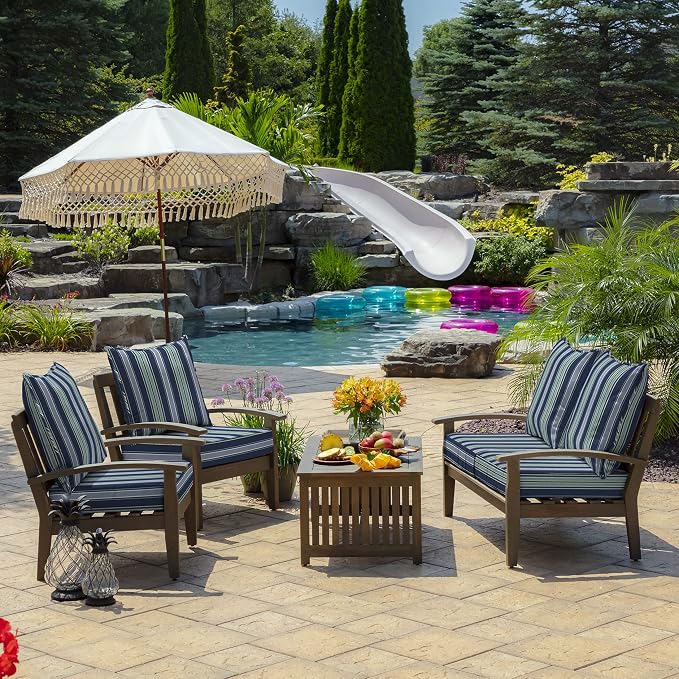 Arden Outdoor Deep Seat Cushion Set, 24 in x 24 in, Weather-Proof, Rain-Proof - Image 8