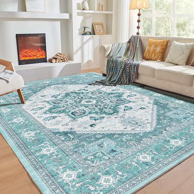 OPPODREAM Thin Area Rugs 4x6, Low-Pile Washable Rugs 4x6 by OPPODREAM