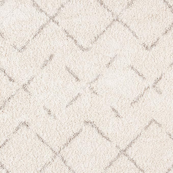 SAFAVIEH Arizona Shag Collection 5'1" Round Ivory/Beige ASG743A Moroccan - Image 3