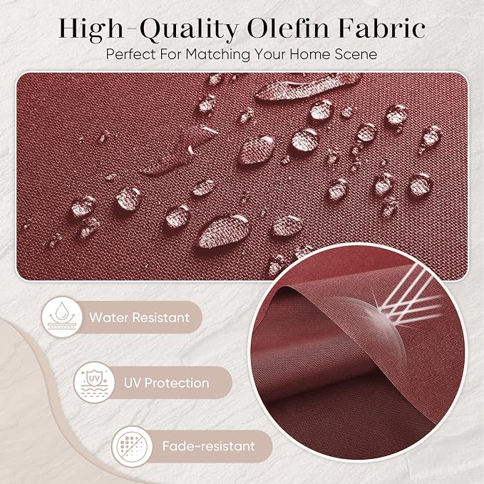 Outdoor Seat Cushion Set-24 x 24 x 6 Inch Outdoor Chair Cushions - Image 4