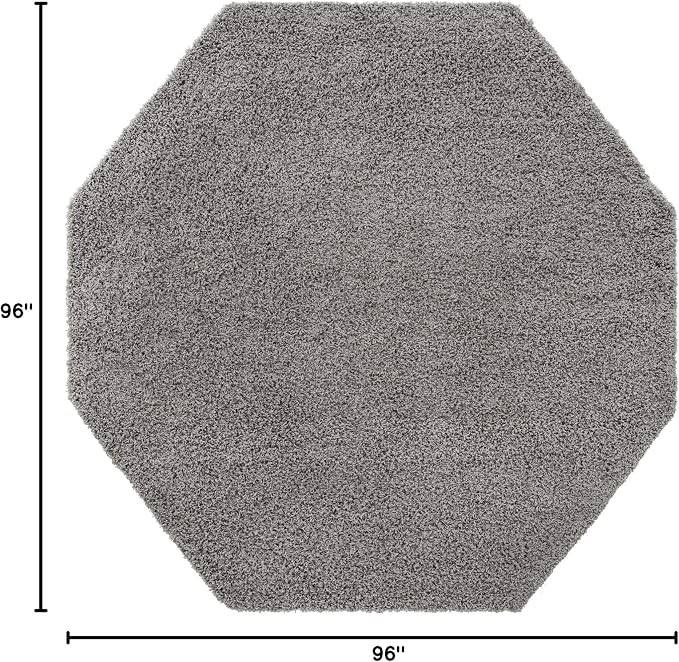 Unique Loom Solid Shag Collection Area Rug - Image 2