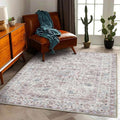 Washable Area Rug 4'x6' Traditional Floor Cover Foldable Thin Rugs Retro by CHAMPLANT