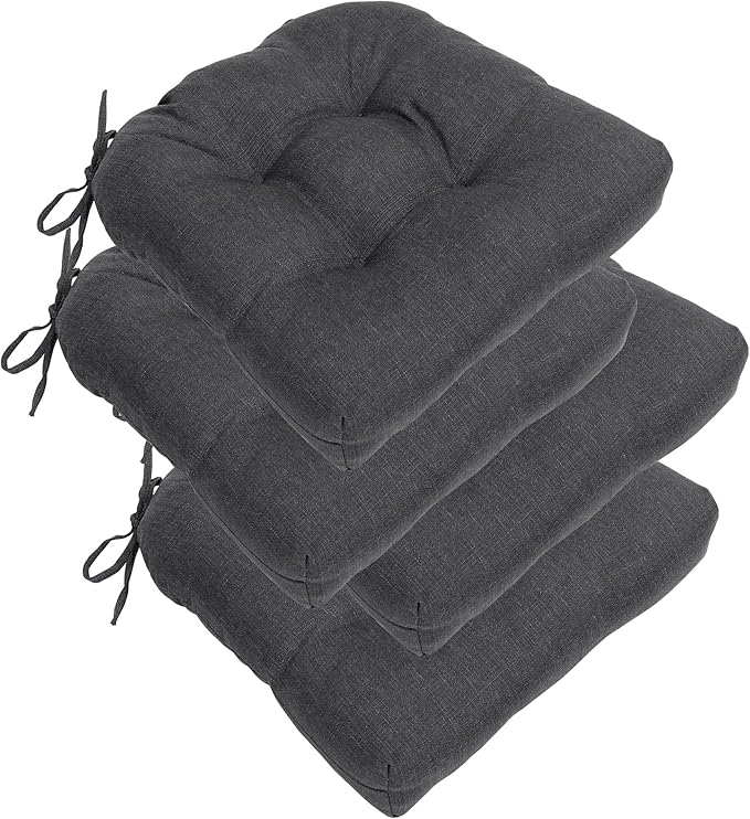 RACE LEAF 4 Pack Patio Chair Cushions 17x17 Inch, Thickened Waterproof Cushions by RACELEAF