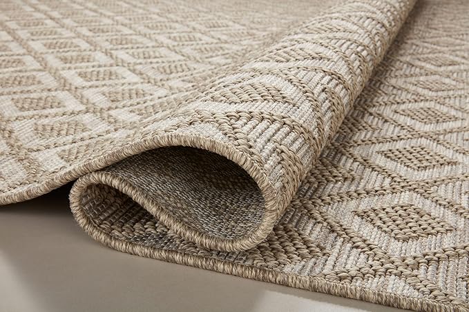 Loloi Dawn Collection Indoor/Outdoor DAW-07 Light Brown 7'-8" x 7'-8" Round - Image 6