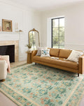 Loloi Rifle Paper Co. Eden Collection EDE-01 Mughal Rose Moss 2'-6" x 7'-6" by Loloi