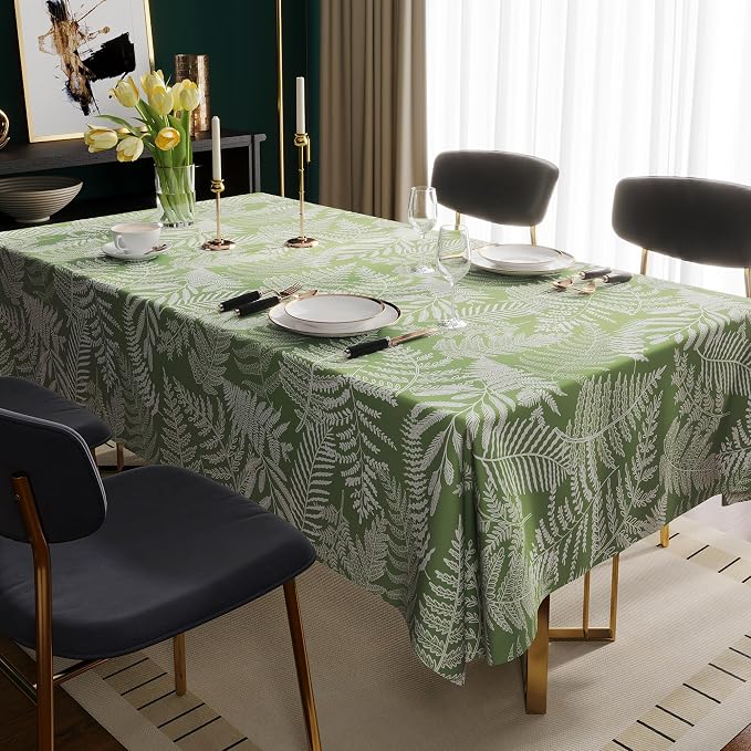 Rectangle Table Cloth, 100% Waterproof Tablecloth Oil Proof Spill Proof Vinyl - Image 7
