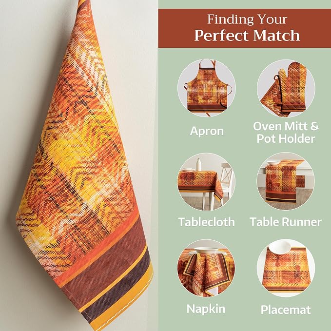 Maison d' Hermine Kitchen Towels Set of 3 100% Cotton 20" x 27.5" Reusable - Image 6