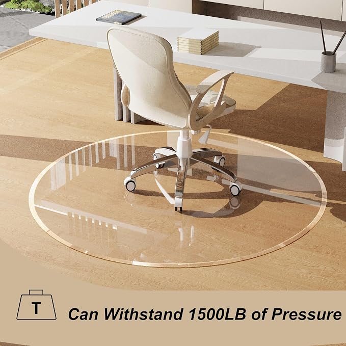 Beveled Edge 48" Round Chair Mat - Image 3